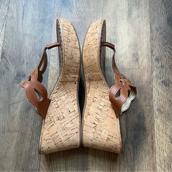 Sam Edelman Brown Wedge sandals 7.5 womens. In Great Condition. - Picture 4 of 8
